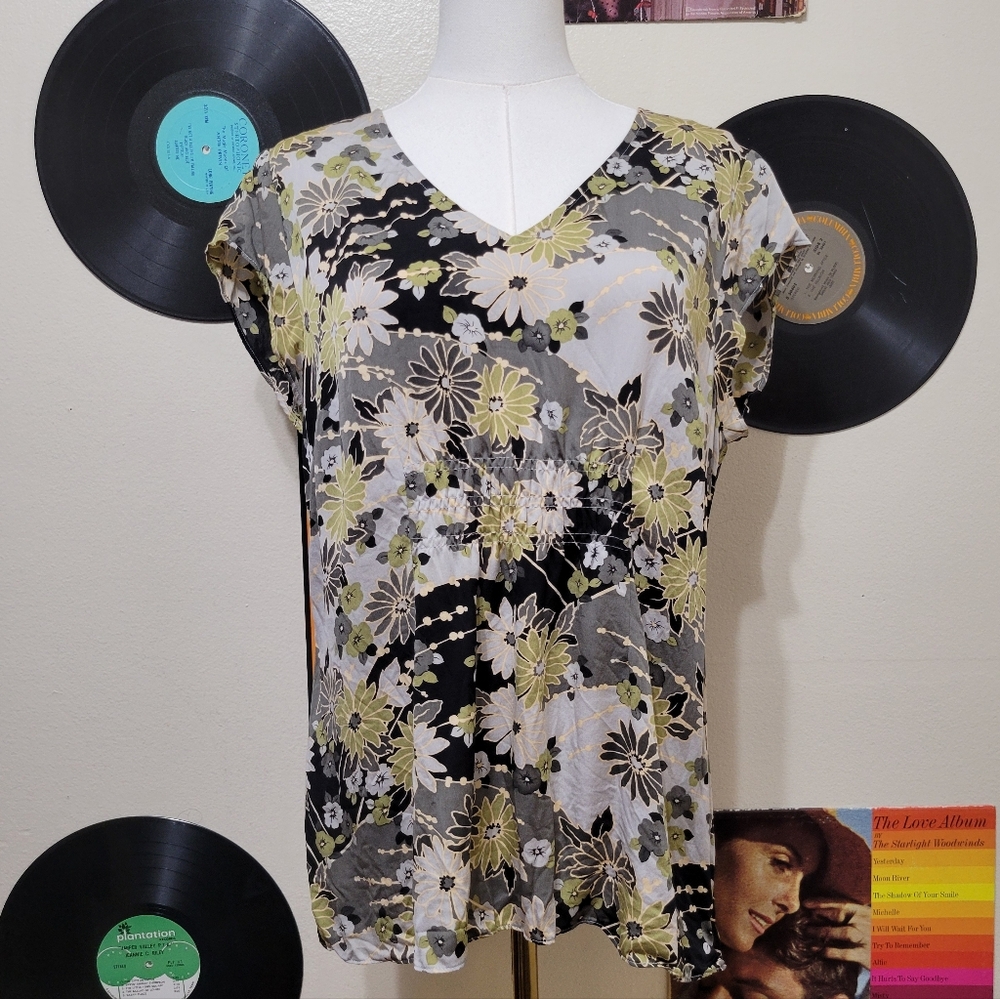 Talbots Pure Silk | Vintage Silk Floral Top